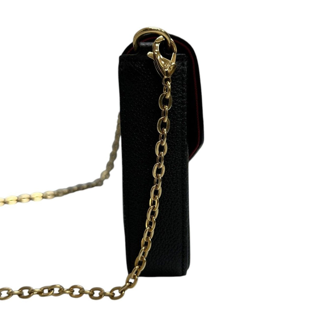 Louis Vuitton Monogram Empreinte Felicie Black Beige Gold Leather Shoulder — view 4