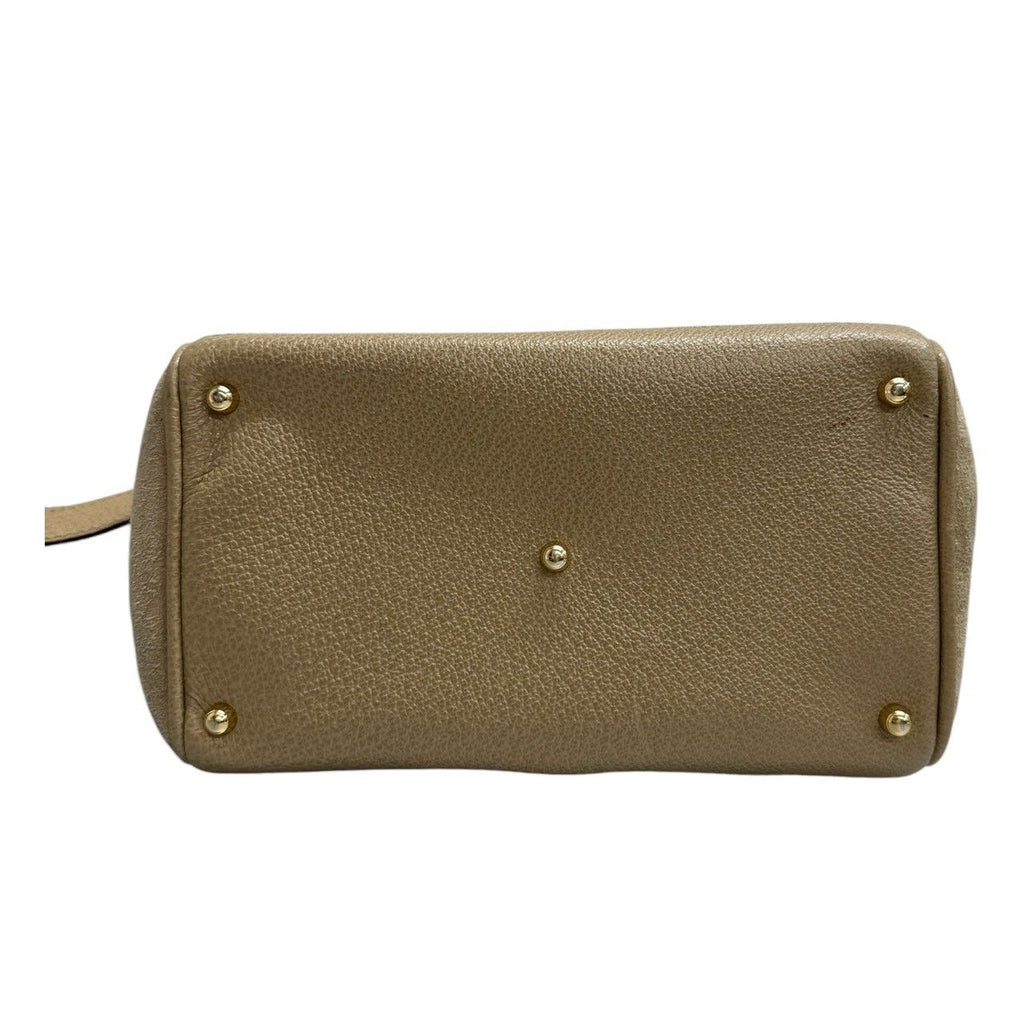 Gucci Vintage Bamboo Beige Gold Leather Shoulder — view 3
