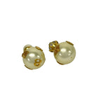Dior Earrings Tribal White Gold Clear Hachi Clover Star CD Motif Visual — view 2