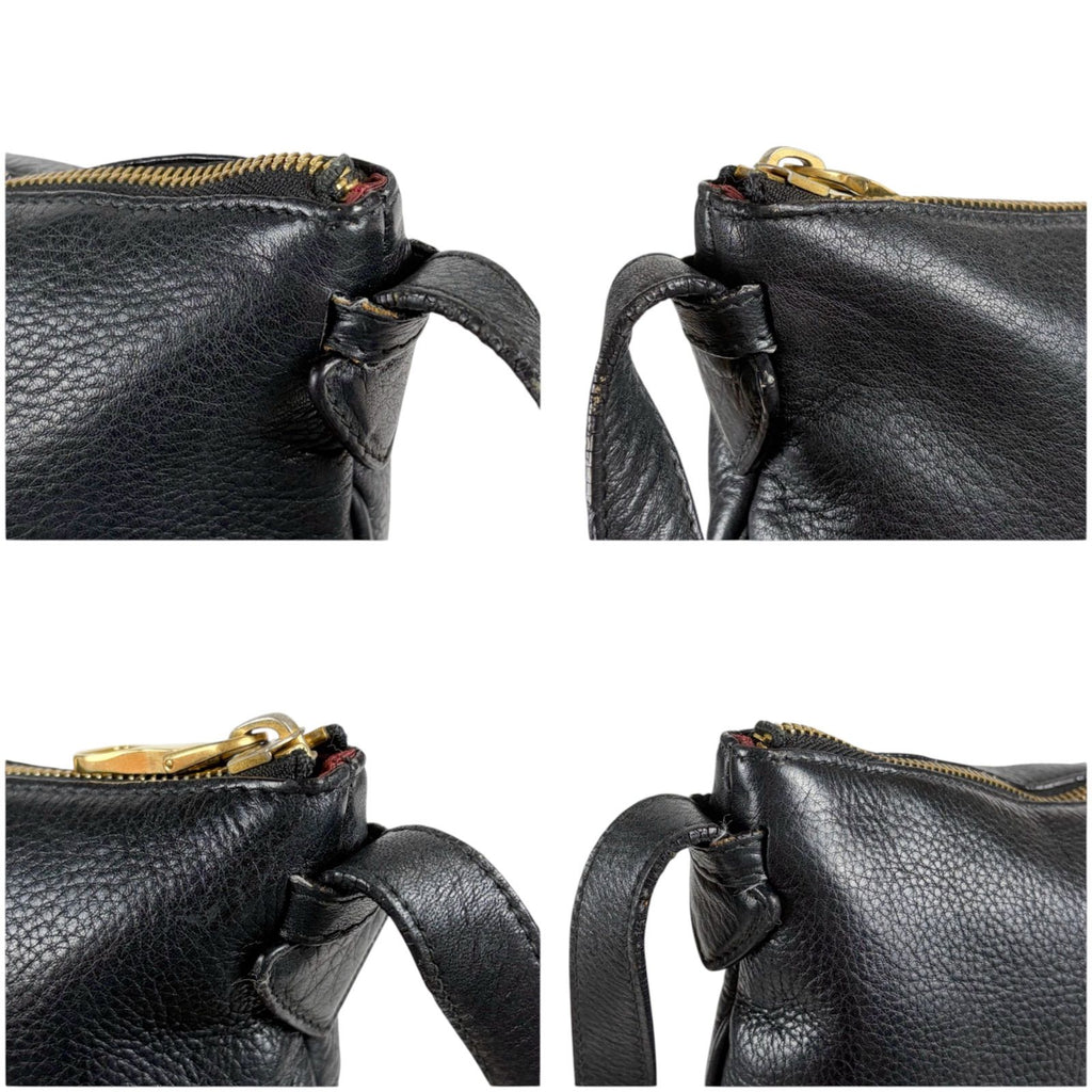 Loewe Heritage Shoulder Bag Cross Black Leather Vintage — view 4