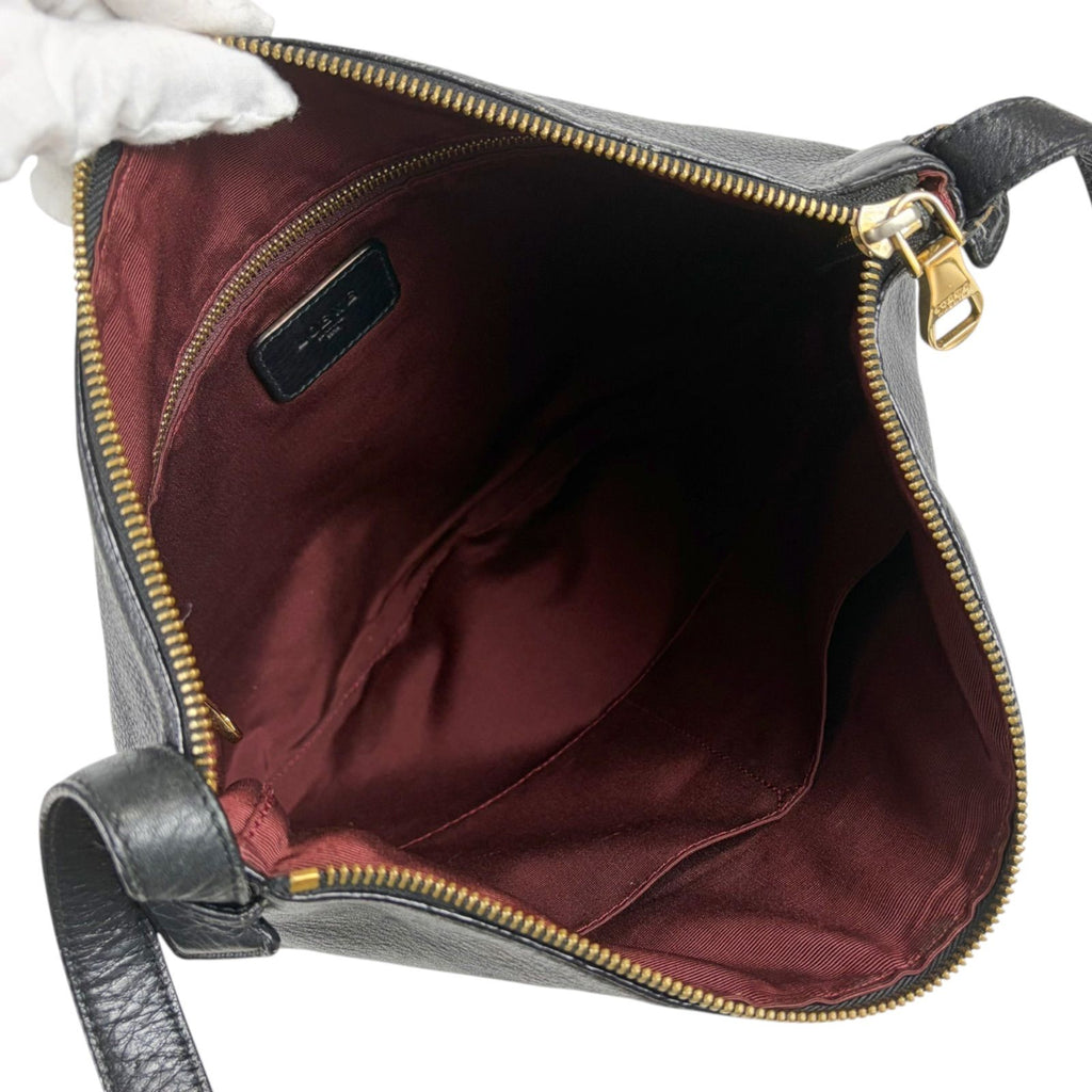 Loewe Heritage Shoulder Bag Cross Black Leather Vintage — view 9