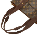 Louis Vuitton Monogram Cabas Beaubourg Tote Bag Brown Leather