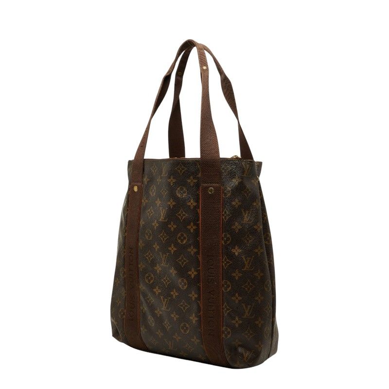 Louis Vuitton Monogram Cabas Beaubourg Tote Bag Brown Leather