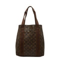 Louis Vuitton Monogram Cabas Beaubourg Tote Bag Brown Leather