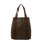 Louis Vuitton Monogram Cabas Beaubourg Tote Bag Brown Leather