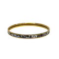 Hermes Bangle Enamel Gold Light Blue Multi Jungle Camouflage Leopard Bracelet