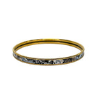 Hermes Bangle Enamel Gold Light Blue Multi Jungle Camouflage Leopard Bracelet