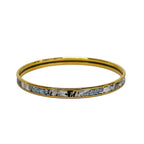Hermes Bangle Enamel Gold Light Blue Multi Jungle Camouflage Leopard Bracelet — view 2