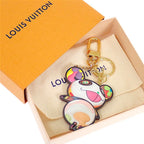 Louis Vuitton LV Takashi Murakami Key Holder Super Flat Monogram Canvas Gold