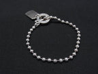 Gucci Bracelet Crest Silver Dog Tag Ball Chain Toggle — view 2