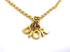 Dior Necklace Logo Swing Gold Metal — view 2