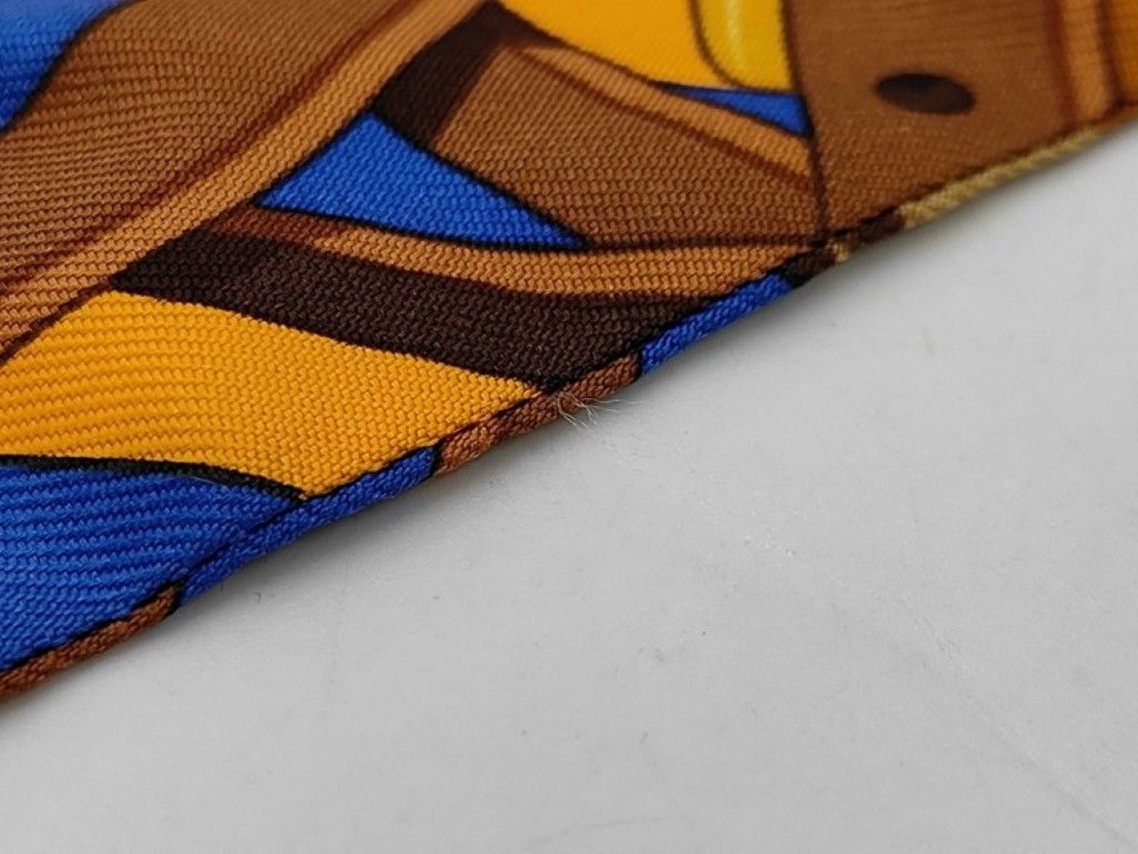 Hermes Ribbon Scarf Twill Multicolor Silk — view 7