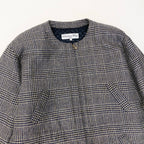 Dior Color Tweed Coat Glen Check Lame L Beige Navy — view 5