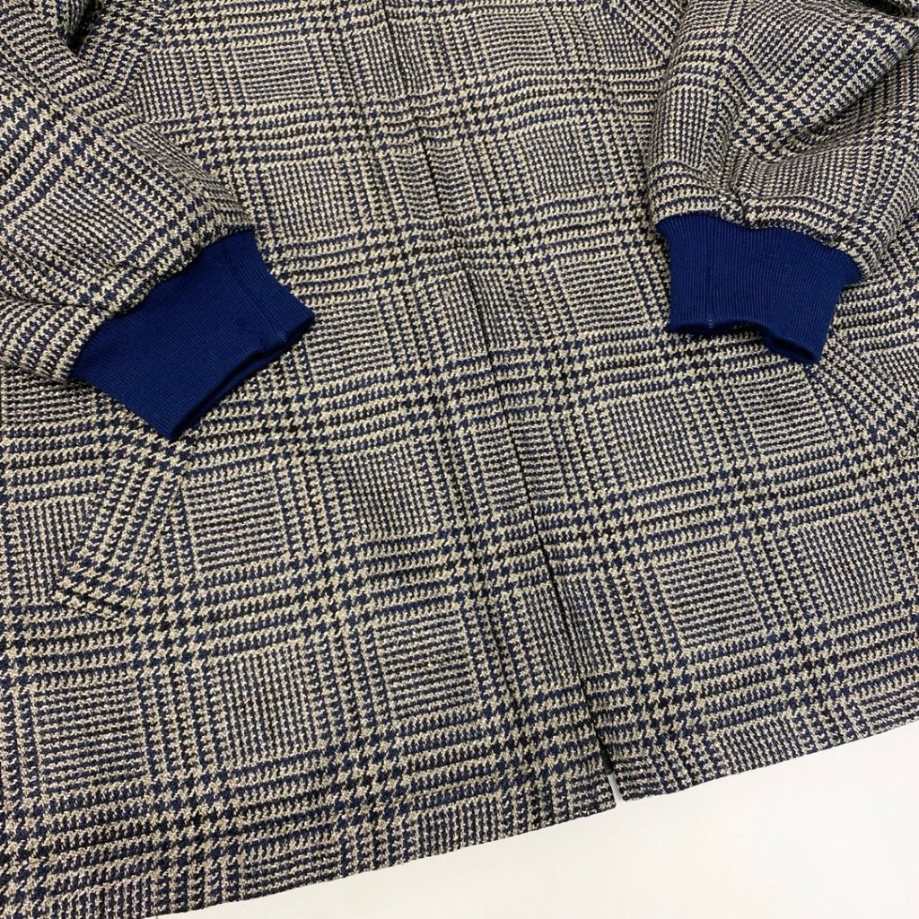 Dior Color Tweed Coat Glen Check Lame L Beige Navy — view 6