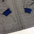 Dior Color Tweed Coat Glen Check Lame L Beige Navy — view 6