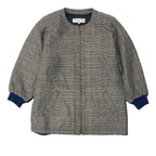 Dior Color Tweed Coat Glen Check Lame L Beige Navy — view 2