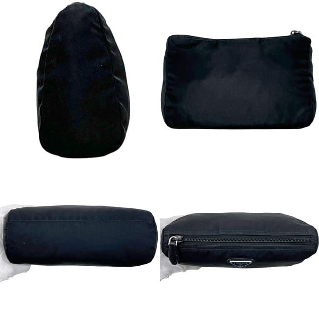Prada Pouch Black Nero Tessuto Case Nylon 165 Zipper