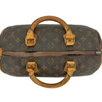 Louis Vuitton Mini Boston Bag Speedy 30 Brown Monogram Vintage Canvas Leather