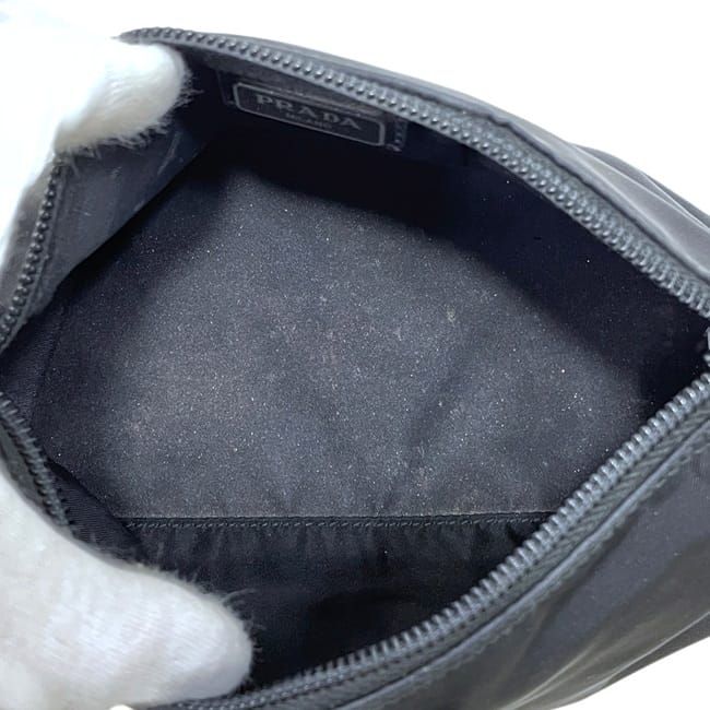 Prada Pouch Black Nero Tessuto Case Nylon 165 Zipper