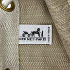 Hermes Shoulder Bag Aline PM Natural Beige White Tote 100% Cotton Logo