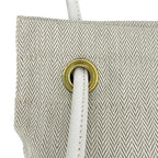 Hermes Shoulder Bag Aline PM Natural Beige White Tote 100% Cotton Logo
