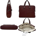 Gucci Briefcase Bordeaux Interlocking Document Gray Leather GG Business