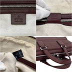 Gucci Briefcase Bordeaux Interlocking Document Gray Leather GG Business