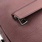 Gucci Briefcase Bordeaux Interlocking Document Gray Leather GG Business