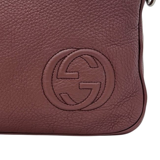 Gucci Briefcase Bordeaux Interlocking Document Gray Leather GG Business
