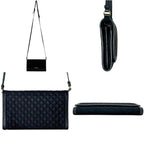 Prada Wallet on Chain Bifold Black Nero Nylon Leather Quilted 12 One Point Logo