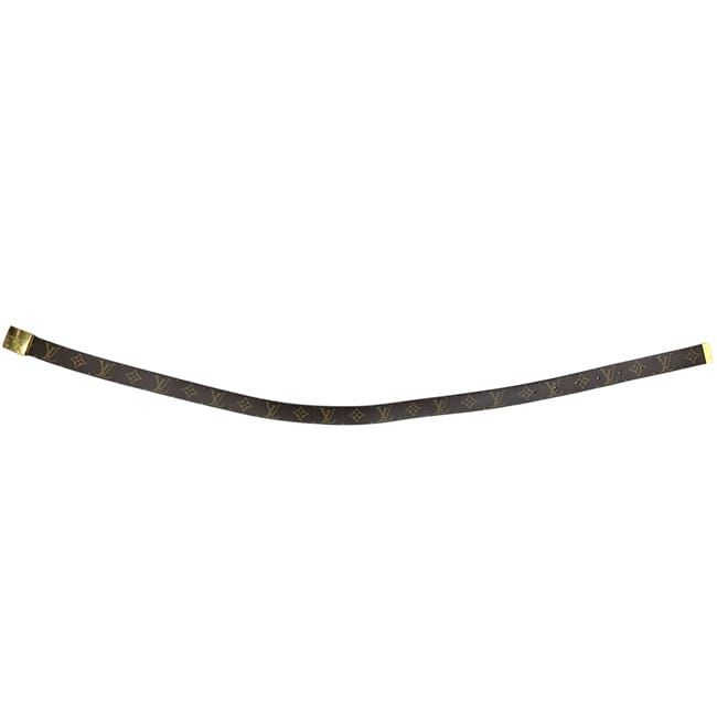 Louis Vuitton Belt Ceinture Carre Brown Monogram Waist 90 30 Canvas Metal Logo