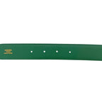 Hermes Belt Yellow Green Constance Waist 63 30 Togo Leather Logo Buckle