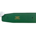 Hermes Belt Yellow Green Constance Waist 63 30 Togo Leather Logo Buckle