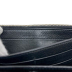 Saint Laurent Bifold Wallet Black Rive Gauche Leather YSL Stitch Flap