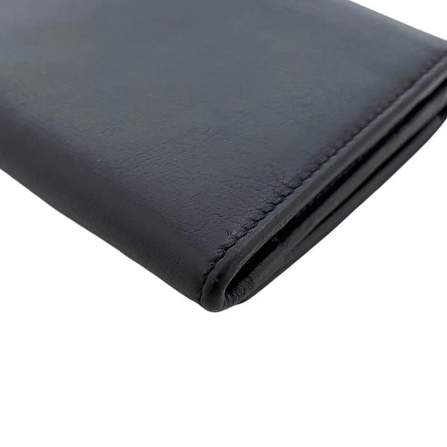 Saint Laurent Bifold Wallet Black Rive Gauche Leather YSL Stitch Flap