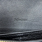 Saint Laurent Bifold Wallet Black Rive Gauche Leather YSL Stitch Flap