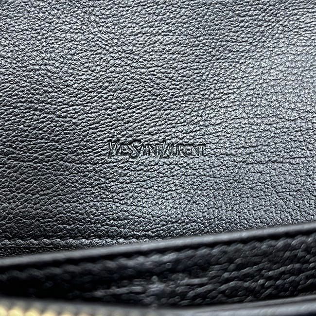 Saint Laurent Bifold Wallet Black Rive Gauche Leather YSL Stitch Flap