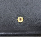 Saint Laurent Bifold Wallet Black Rive Gauche Leather YSL Stitch Flap