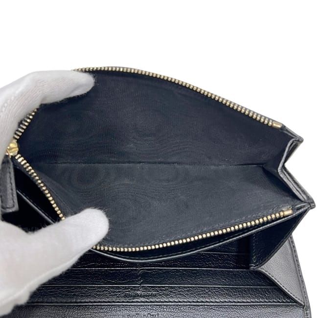 Saint Laurent Bifold Wallet Black Rive Gauche Leather YSL Stitch Flap