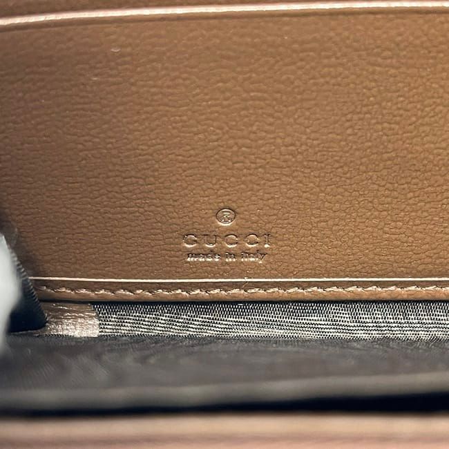 Gucci Zip Around Wallet Beige Brown Horsebit Leather GG Canvas Zipper