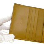 Gucci Bifold Wallet Beige Yellow 035 Canvas Leather GG Tiger Compact