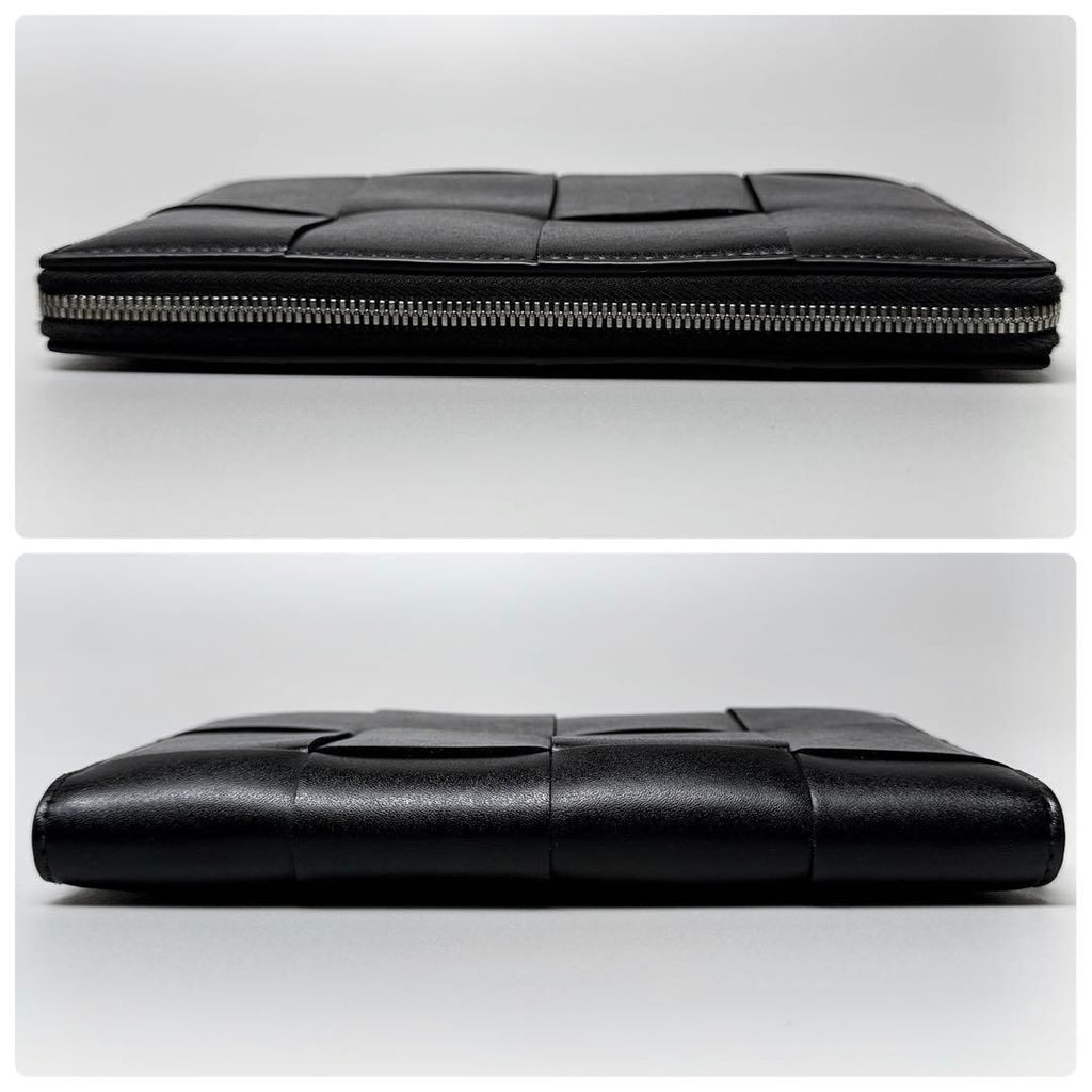 Bottega Veneta Cassette Zip Around Wallet Black — view 6