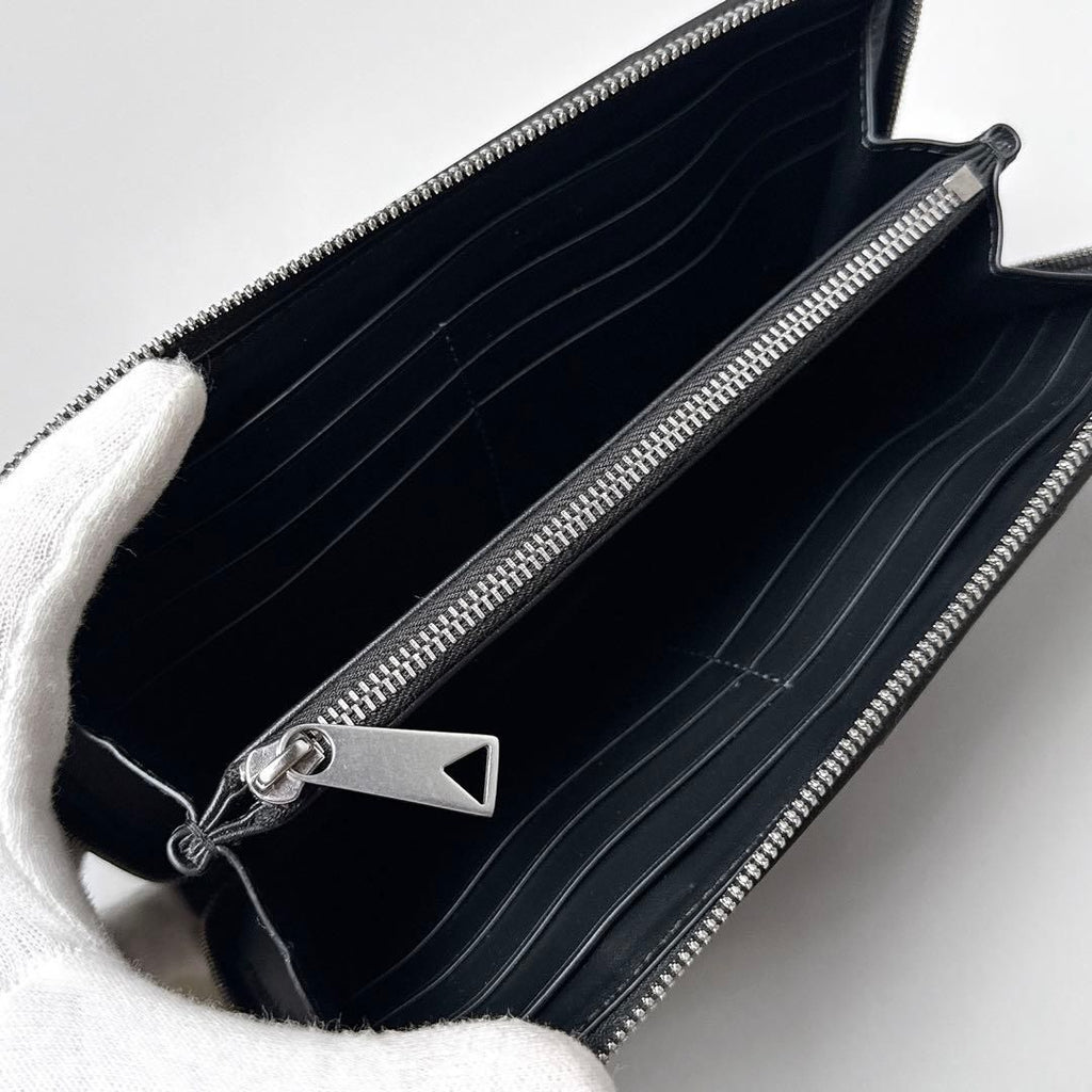 Bottega Veneta Cassette Zip Around Wallet Black — view 3