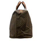 Celine Boston Bag Macadam Pattern Dark Beige Dark Brown No Lock Leather — view 2