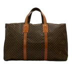 Celine Boston Bag Macadam Pattern Dark Beige Dark Brown No Lock Leather — view 3