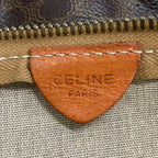 Celine Boston Bag Macadam Pattern Dark Beige Dark Brown No Lock Leather — view 8