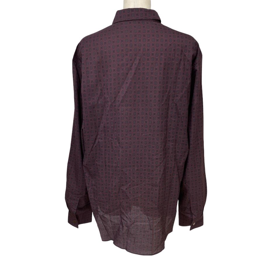 Hermes Shirt Long Sleeve All Over Pattern Wool Silk Brown High Quality Daily — view 3