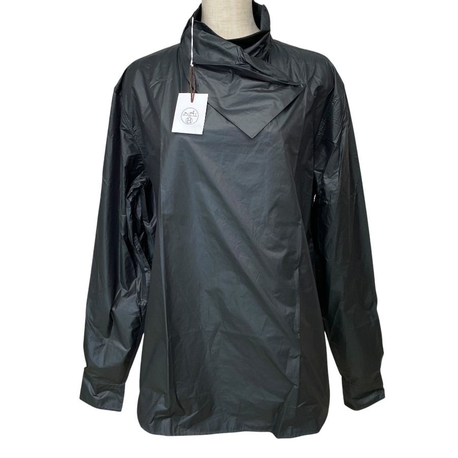 Hermes Pullover Shirt Long Sleeve Top Cotton Polyamide Black High Quality Daily
