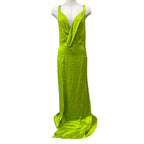 Fendi Sleeveless Maxi Dress Silk Green High Quality Daily Practical