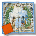 Hermes Scarf Silk Carre 90 le Canada Blue
